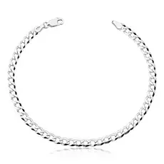 Pulseira Masculina Prata Maciça 925 Grumet - 3mm