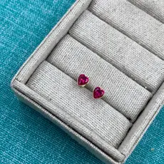 Brinco Coração 5mm de Ouro 18k