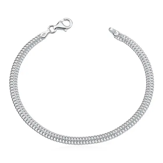 Pulseira Masculina de Prata 925 Lacraia 22cm