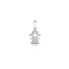 Pingente Filha de Prata 925 com zircônias
