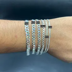 Pulseira Masculina de Prata 925 Grumet - Aqua Joias