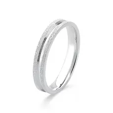 Aliança de Compromisso em Prata 925 Com Laterais Diamantadas
