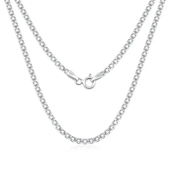 Corrente Feminina de Prata 925 Bismark 45cm 2mm