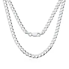 CORRENTE PRATA 925 GRUMET 1x1 ITALIANA 60CM 4,5MM