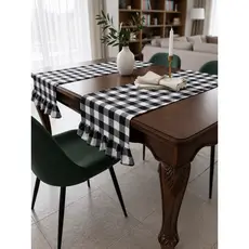 4 caminhos de mesa oxford/ Estilo FarmHouse XADREZ / jogo americano/ trilhos de mesa / passadeira de mesa / mesa posta
