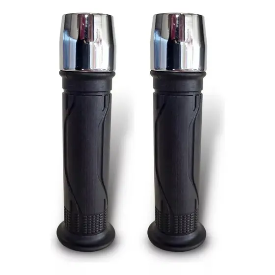Manopla Vazada Cg 125 150 160  Titan Fan Cargo + Peso Pcx Universal Polido