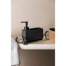 Porta Detergente E Esponja 380ml Dispenser Cerâmica De Pia