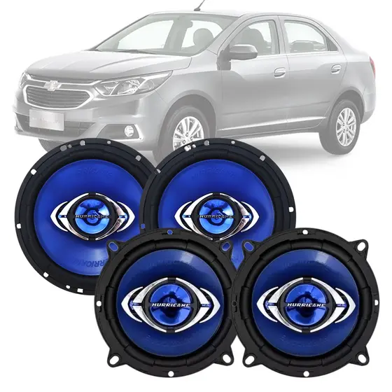 Alto Falante Automotivo 4 Hurricane Frente Trás Gm Cobalt