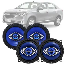 Alto Falante Automotivo 4 Hurricane Frente Trás Gm Cobalt