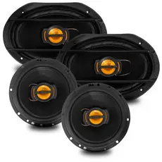 Kit Carro Auto Facil Alto Falante Jb flex 6 + 6x9 Polegadas 240w Rms Som Automotivo