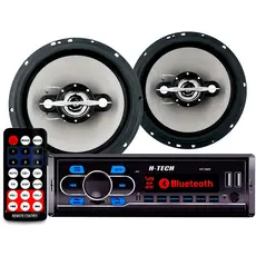 Par De Auto Falantes 6 Polegadas 140w + Radio Bluetooth Usb
