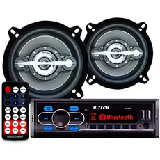 Aparelho Mp3 Com Bluetooth Radio Fm Usb + Alto Falante Leson 5 Polegadas Leson