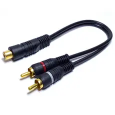 1 Un Cabo Y 1 Rca Macho 2 Rca Fêmea Emborrachado