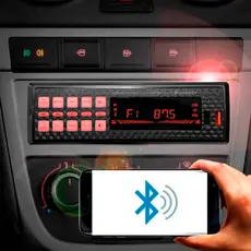 Rádio Bluetooth Automotivo Usb Sd Card Fm 4x25w 100w rms Som Rca Carro 4 Saidas RCA