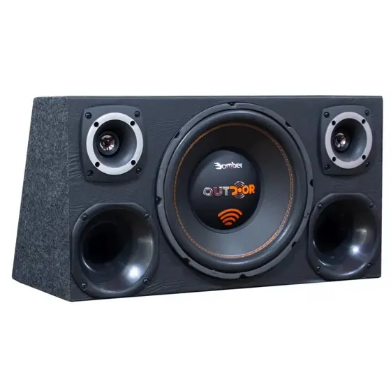 Som Automotivo Completo Caixa Trio Dutada Bomber Subwoofer 12 Polegadas Grave Subgrave Gravão Tweeter Driver Corneta