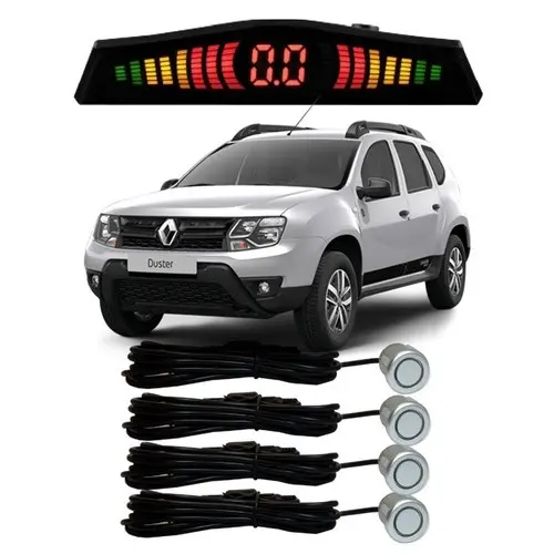 Sensor De Estacionamento Ré Duster Todos Os Modelos Prata