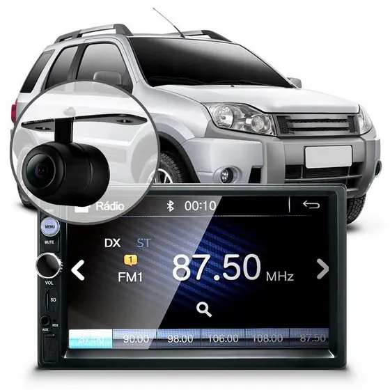 Central Multimídia Mp5 Ecosport 2009 Câmera Bluetooth Espelhamento