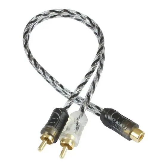 Cabo Y Rca Taramps 1 Femea 2 Macho 1f 2m Injetado Plus