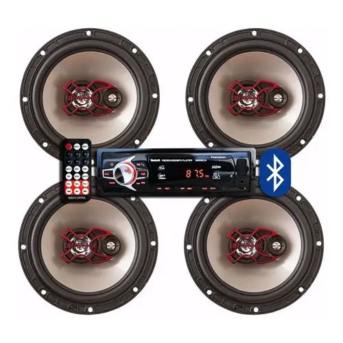 Kit Som Bluetooth Tempra + 4 Alto Falante Bravox 200w