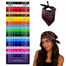 5 Bandanas Escolha as Cores Bandana Lenço Estampado Em Poliéster