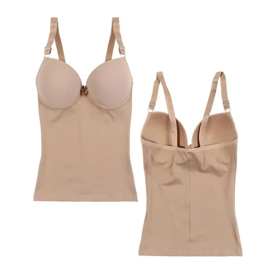 Camisete Feminina Com Bojo Modeladora Redutora Preto/bege