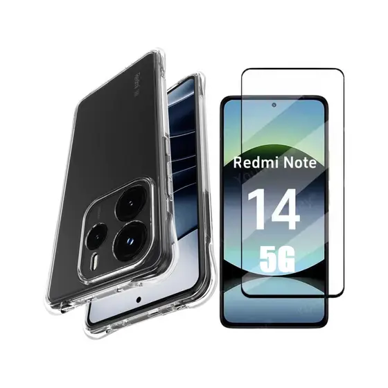 Capa Case Capinha Compatível Com Redmi Note 14 5G + Película 3D Vidro Temperado