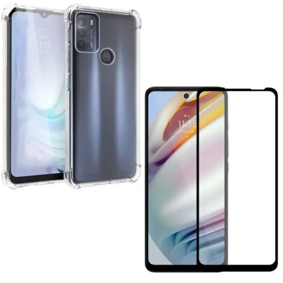Capa Case Capinha Compatível Com Moto G60 + Película 3D Vidro Temperado