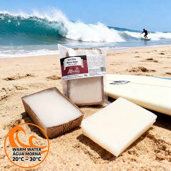 1 Parafina Surf Wax Warm Water Medium Altezza 90g a Melhor do Mercado Para Prancha de Surf - Entrega Rápida