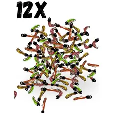 Isca Artificial Para Lambari Micro Larva De Diptero Anzol C/12  Fly Fishing Pesca de Lambaris