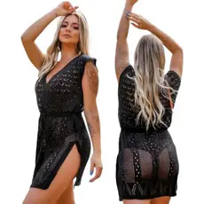 Saida de Praia Feminina Detalhada e Ajustável Moda Verão