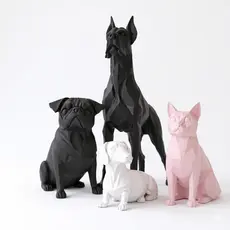 Estátua Decorativa Animal Moderna Escultura Sala Escritório Presente Design Minimalista