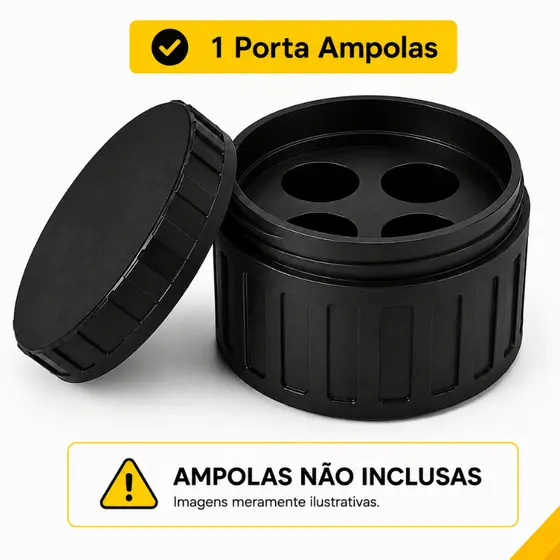 Porta Frascos Ampolas Reforçado Organizador Tirze Premium Compacto Transporte Seguro 5,8x5cm