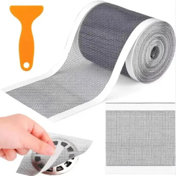 Adesivo 5M x 10cm Auto-Para Drenagem De Piso Retangular Pode Cortar O Cabelo Do Banheiro Tela Filtrante anti Entupimento