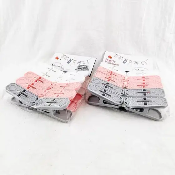 KIT 10 PRENDEDOR PREGADOR DE PLASTICO REFORÇADO ROUPA VARAL - Cores Aleatórias