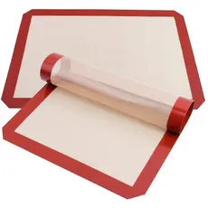 Tapete Antiaderente Culinário Vermelho Sem Estampa Grande Para Bolo De Massa Óleo E Panelas Cozinhar WL-2633
