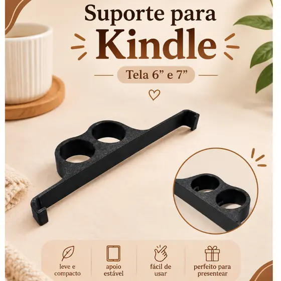 Suporte de mão para Kindle tela 6 e 7 | Encaixe de dedos
