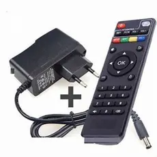 Kit Controle Universal Para Smart Box TV + Fonte Universal Para Smart Box TV