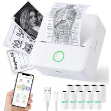 Mini impressora térmica portátil sem tinta para crianças,  adesivos, bluetooth, corte livre,