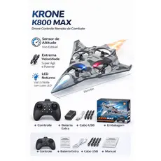 Avião RC JCMO K800 MAX, Helicóptero de Controle Remoto 2.4G, Avião de Plástico RC Vertical