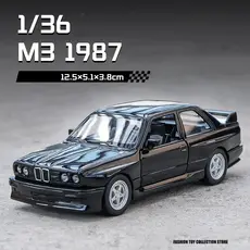Carro Esportivo M3 1987 1:36 – Miniatura Metal Pull Back com Portas Abertas