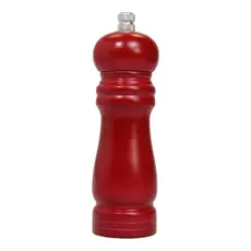 Moedor Manual Madeira de Temperos Sal Pimenta 15,5cm Vermelho