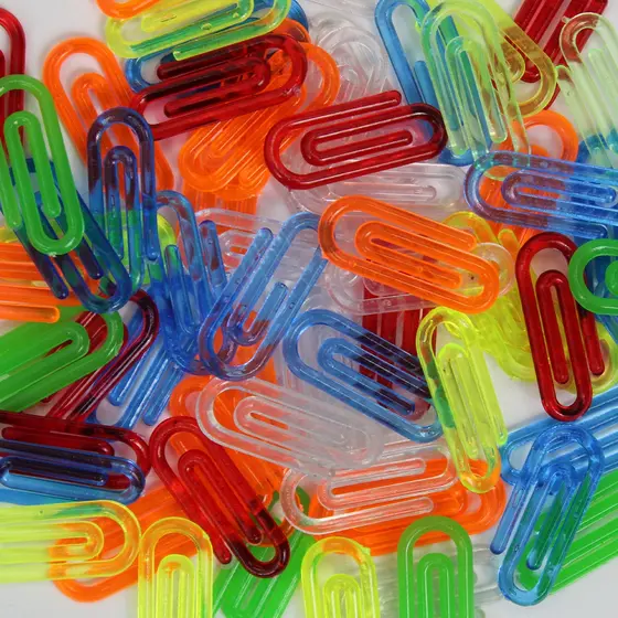 Clips Colorido Prendedor de Papel Plástico Escolar Escritório
