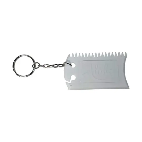 Raspador De Prancha Com Argola Chaveiro Branco e Preto Surf Praia Surfista Parafina Oceano Mar