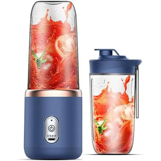 400ML 6 Lâminas Espremedor Elétrico Mini Liquidificador Portátil De Suco De Alimentos Misturador Leite Smoothie