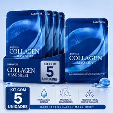 KIT COM 5 MÁSCARAS FACIAIS COLAGENO BARONESS