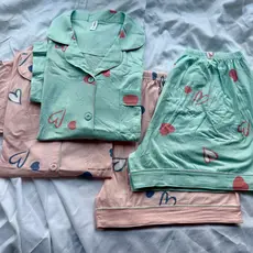 Pijama Americano Feminino Curto com Botões | Cores Variadas