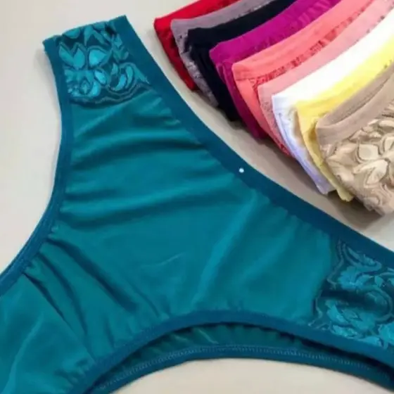 Kit com 2 Calcinhas Tanga Feminina Cores Variadas Confortável