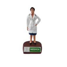 Boneco Profissão Médica Em Resina Artesanal