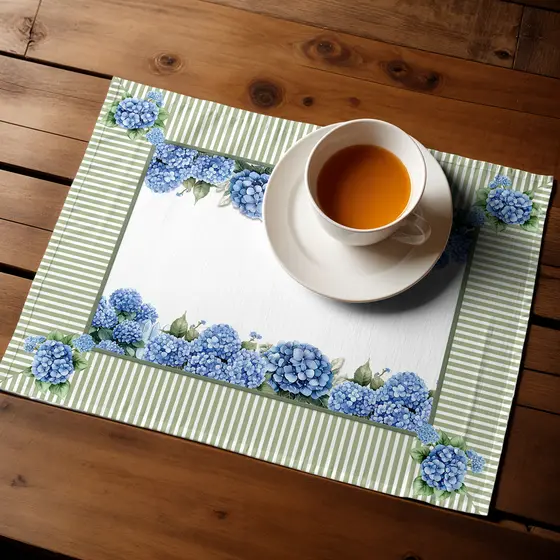 Kit 02 Lugar Americano  Mesa Posta -  Coleção Digital Hortênsia - Lançamento!