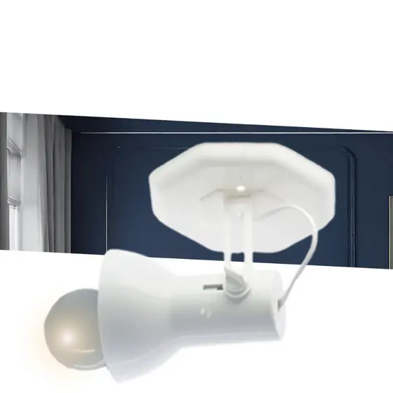 Lustre Luminária Copo Branco Direcionável  Unico Teto Decoração Minimalista